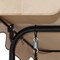 Costway 3 Person Outdoor Patio Swing Canopy Awning Yard Furniture Hammock Steel Beige